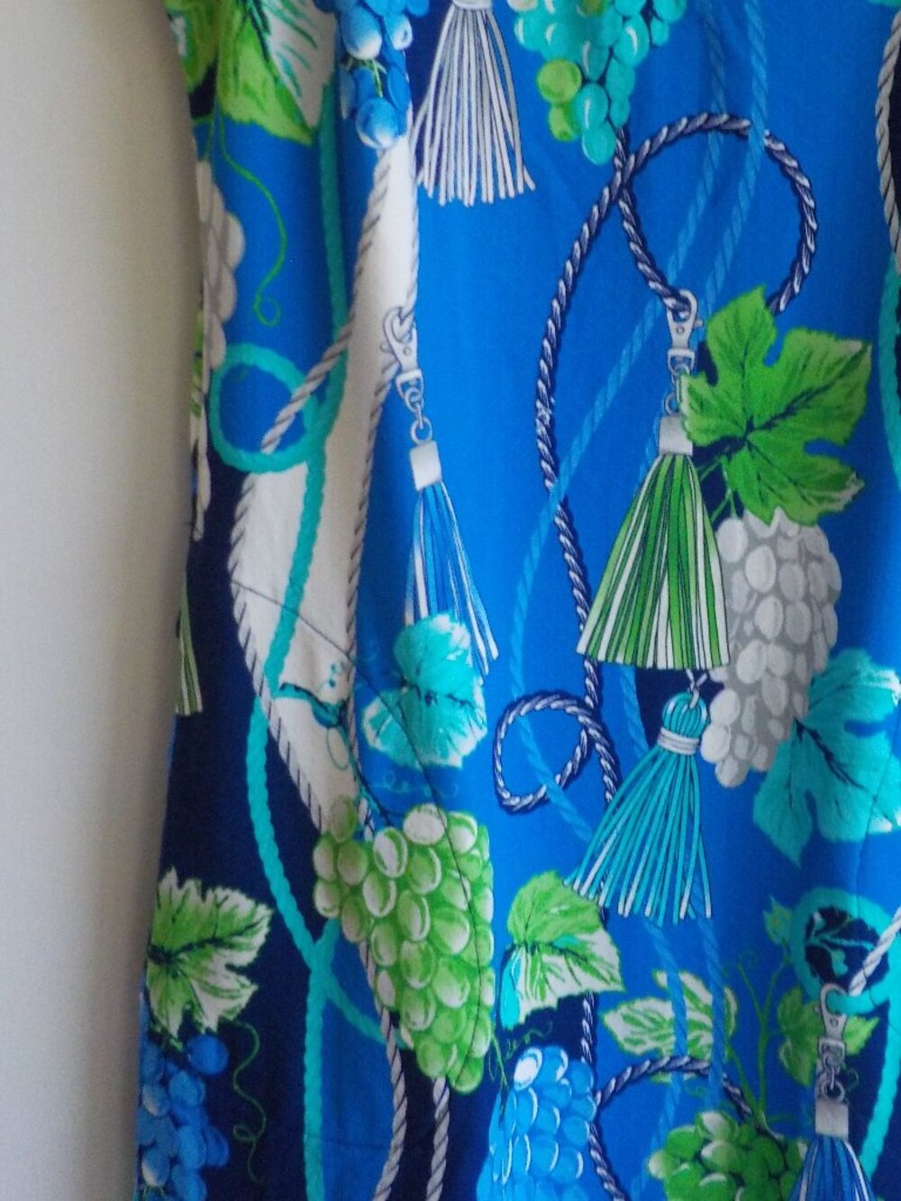 G Lifestyle Dress - X-Small -Sleeveless Blue/Green/White Tropical Pockets (2091) - Picture 2 of 5